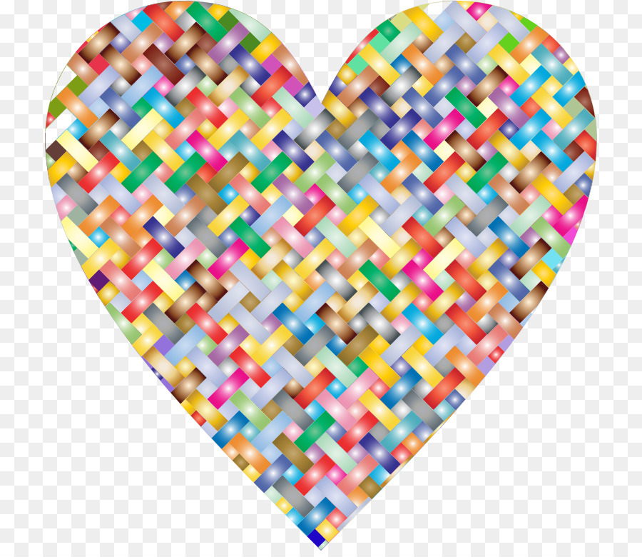 Corazón Colorido，Patrón PNG