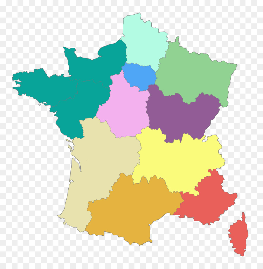 Mapa De Francia，Regiones PNG