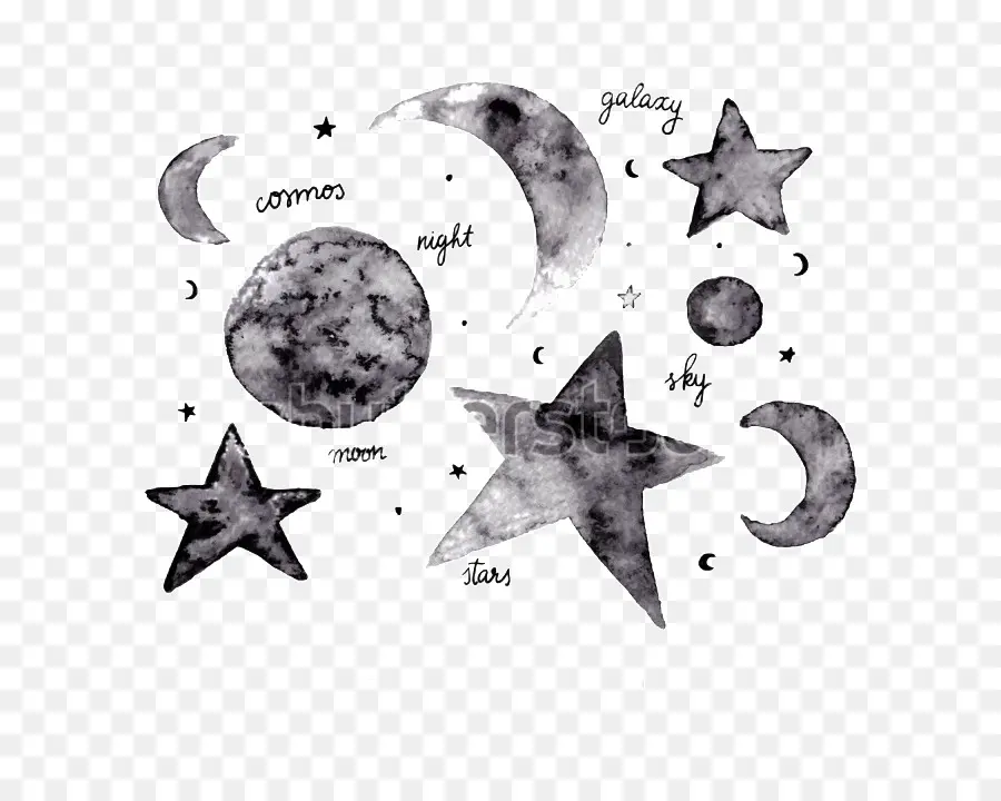 Garabatos Celestiales，Estrellas PNG