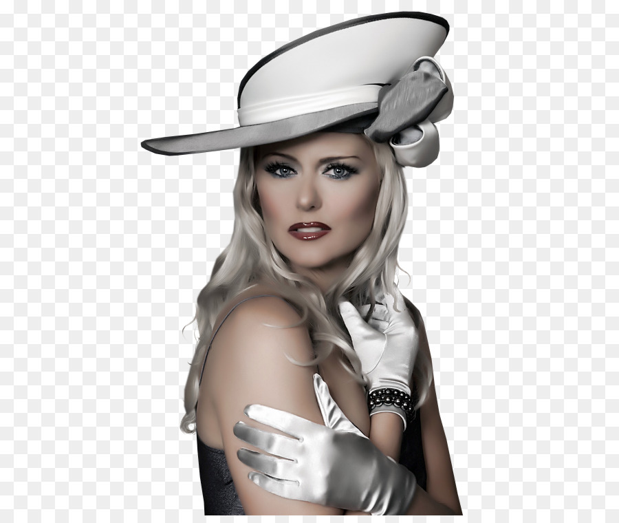 Mujer Con Sombrero Elegante，Moda PNG