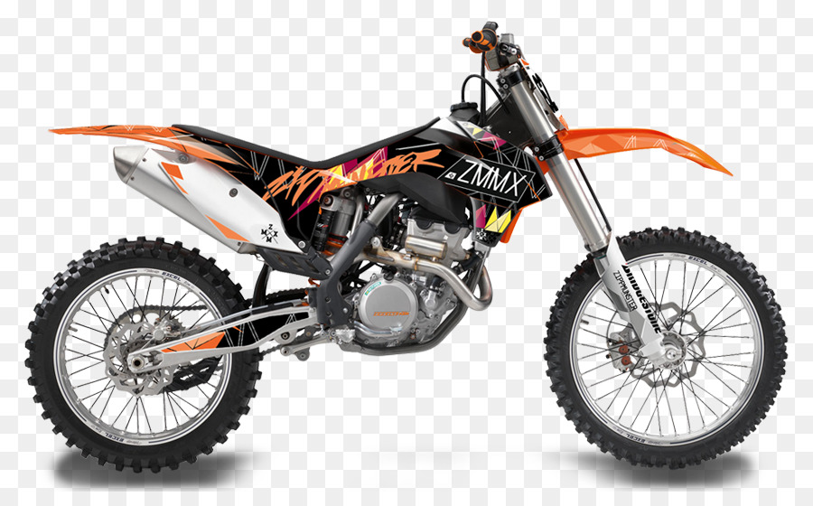 Moto De Cross Naranja，Motocicleta PNG