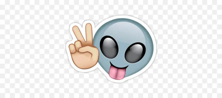 Emoji Alienígena，Signo De La Paz PNG