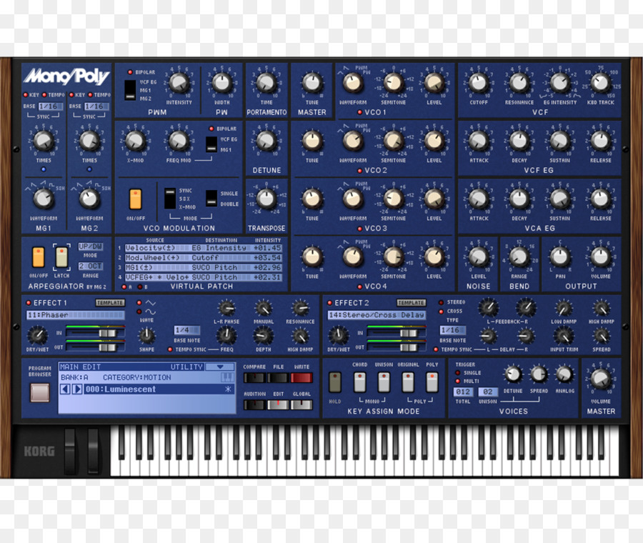 Korg Monopolio，Korg Polysix PNG