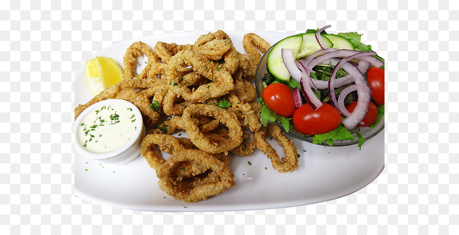 Calamares Fritos Con Ensalada，Calamares PNG