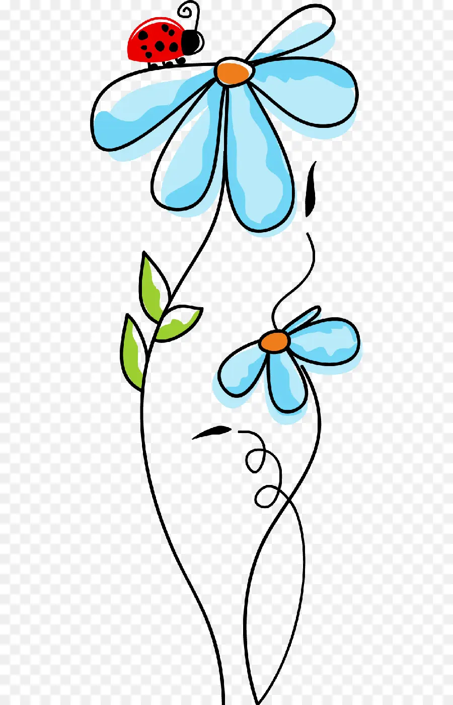 Flores Azules，Mariquita PNG