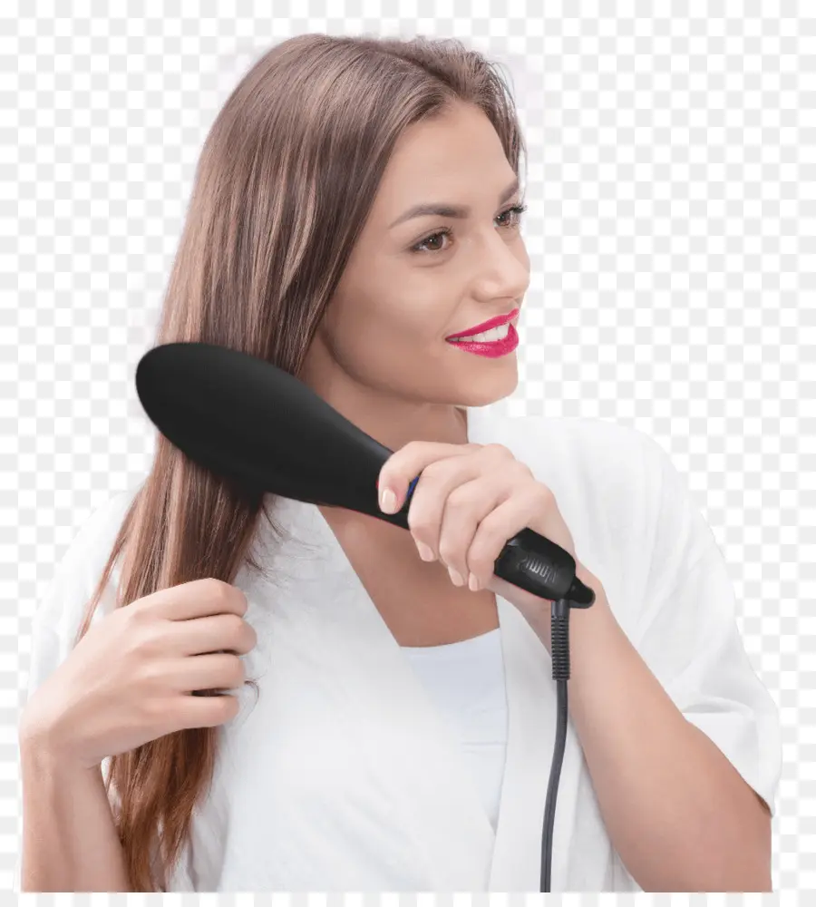 Mujer Cepillándose El Cabello，Aseo PNG