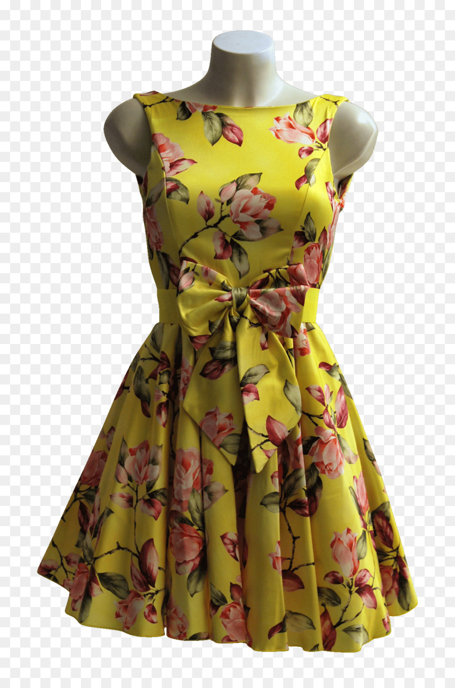 Amarillo，Vestido De Cóctel PNG