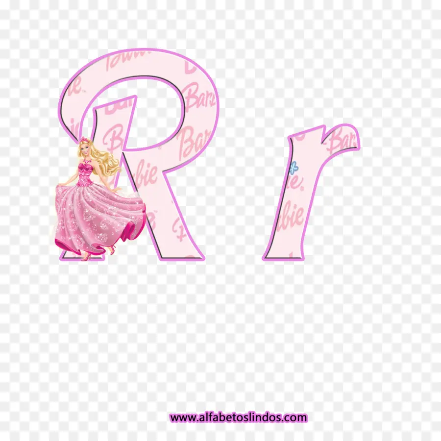 Letra R，Barbie PNG