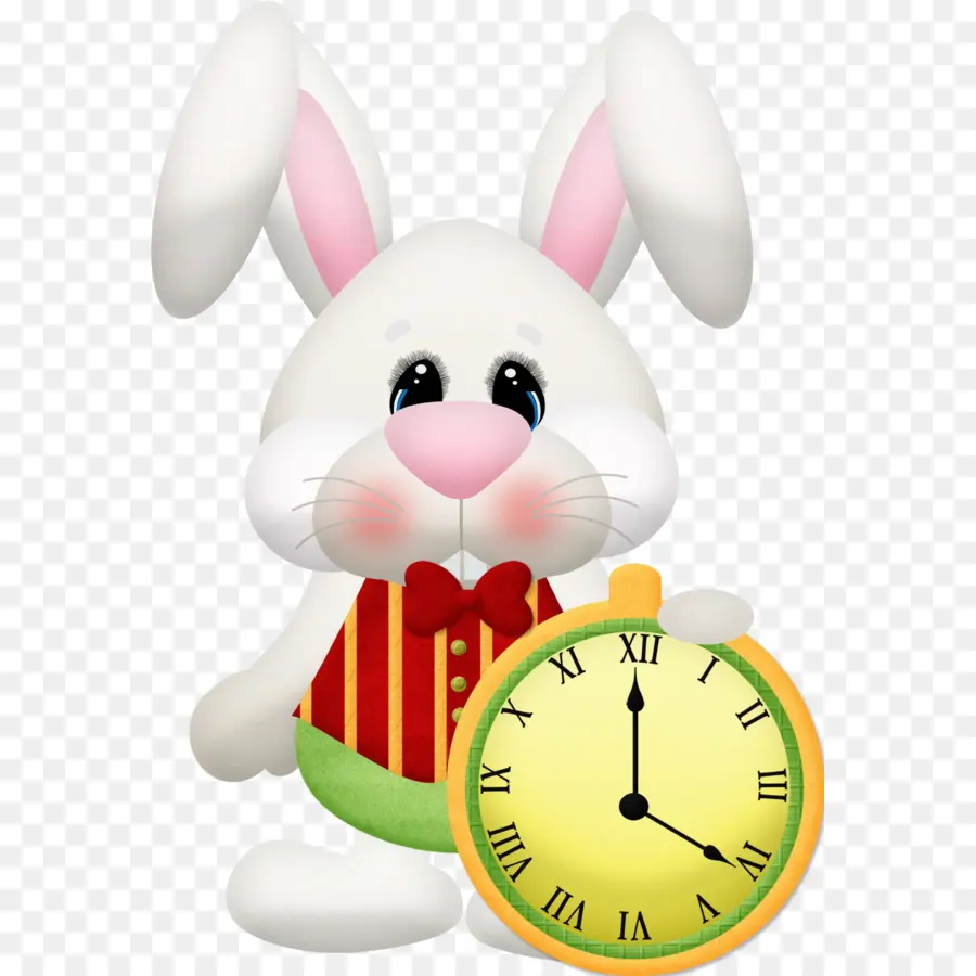 Conejo Blanco，Reloj PNG