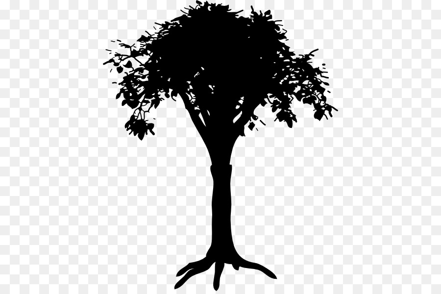 Silueta De Arbol，Planta PNG