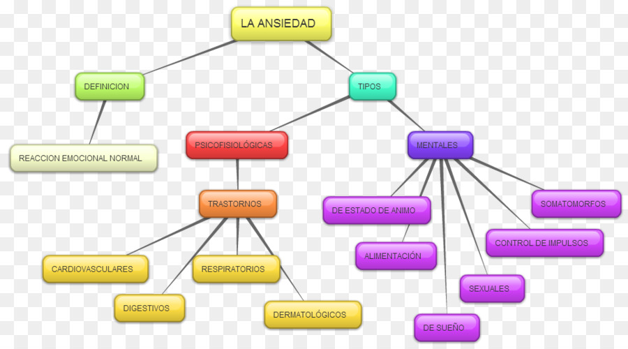 Mapa Conceptual，La Ansiedad PNG