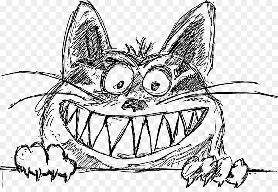 Gato Sonriente，Bosquejo PNG