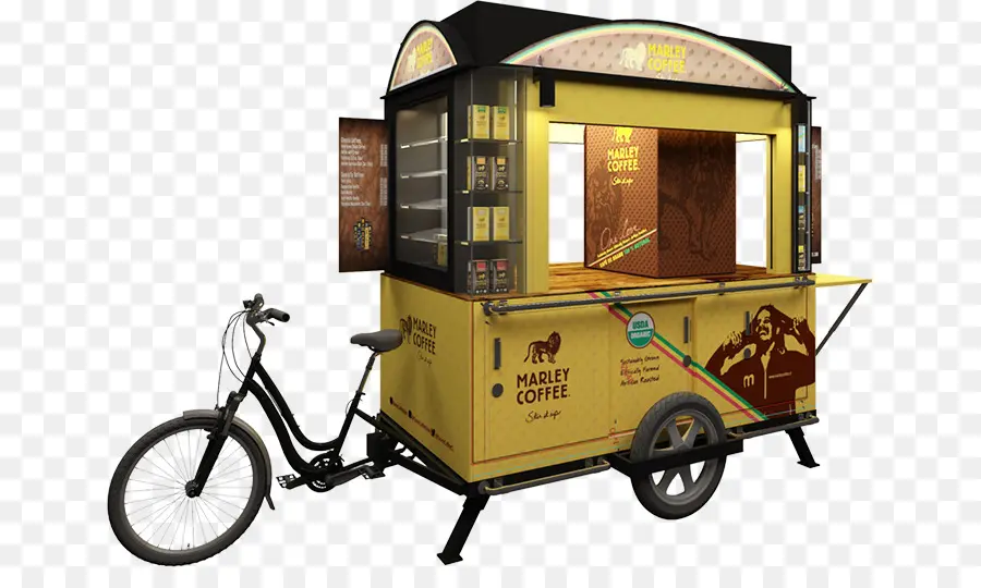 Carrito De Café，Bicicleta PNG