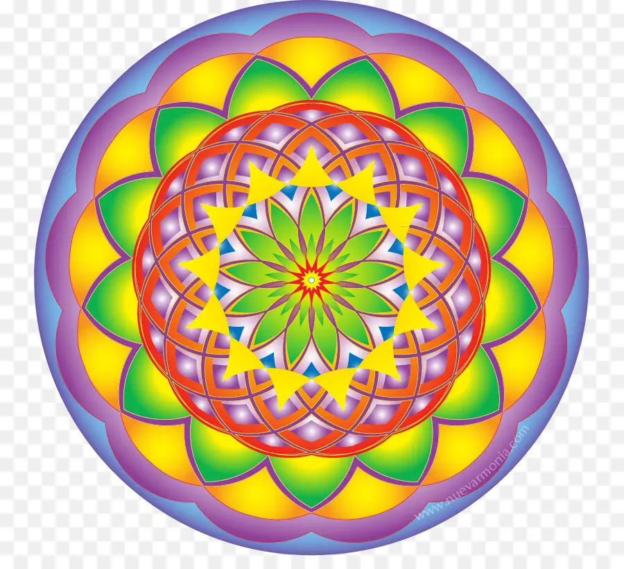 Mandalas Coloridas，Patrón PNG