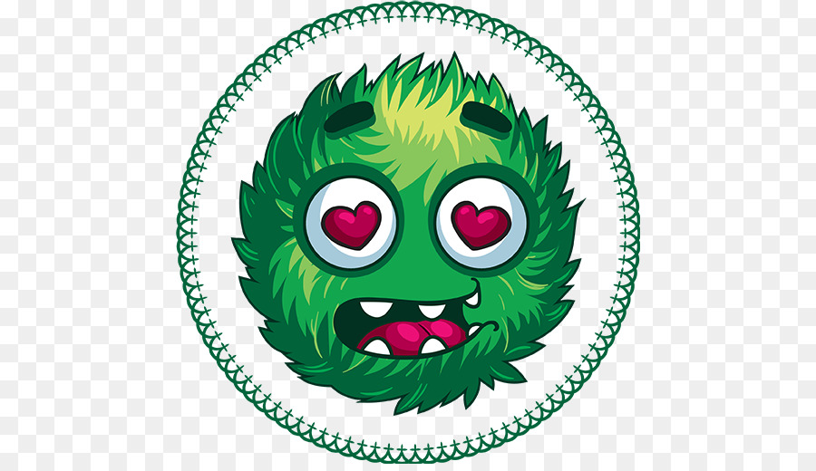 Monstruo Verde，Ojos De Corazon PNG