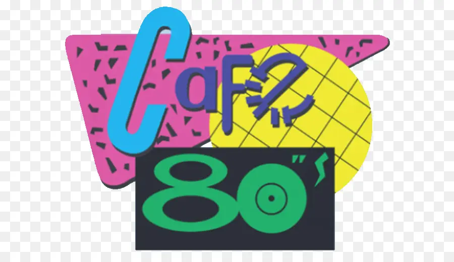 Café Años 80，Retro PNG