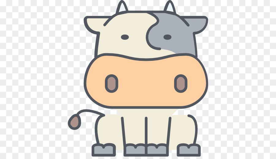 Cara De Vaca De Dibujos Animados，Animal PNG