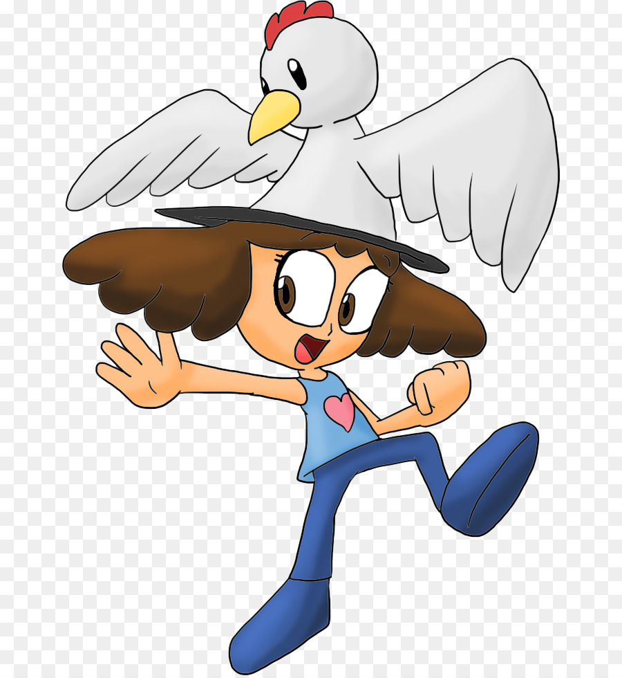 Personaje De Dibujos Animados Con Pollo，Animación PNG