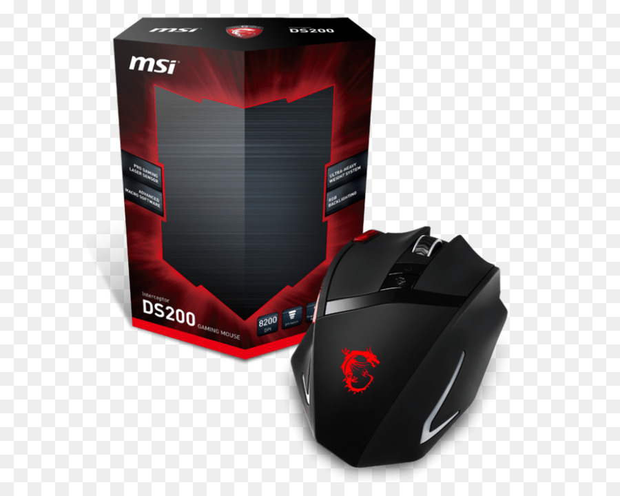 Ratón De Computadora，Msi Interceptor Ds200 Gaming Mouse PNG