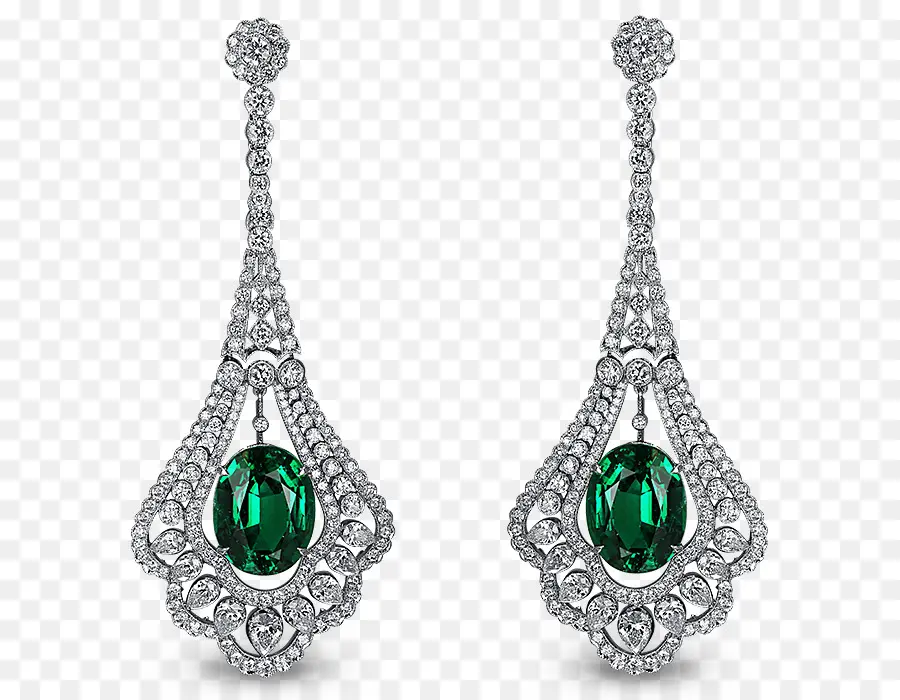 Pendientes De Piedras Preciosas Verdes，Accesorio PNG