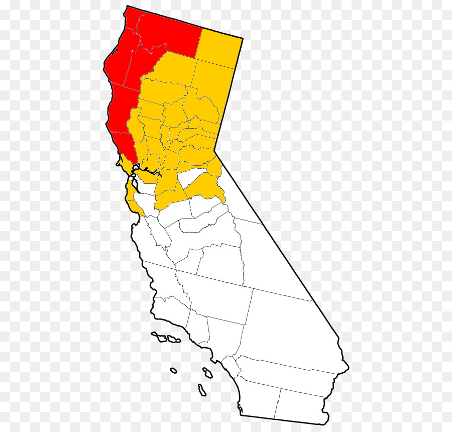 El Norte De California，Mapa En Blanco PNG