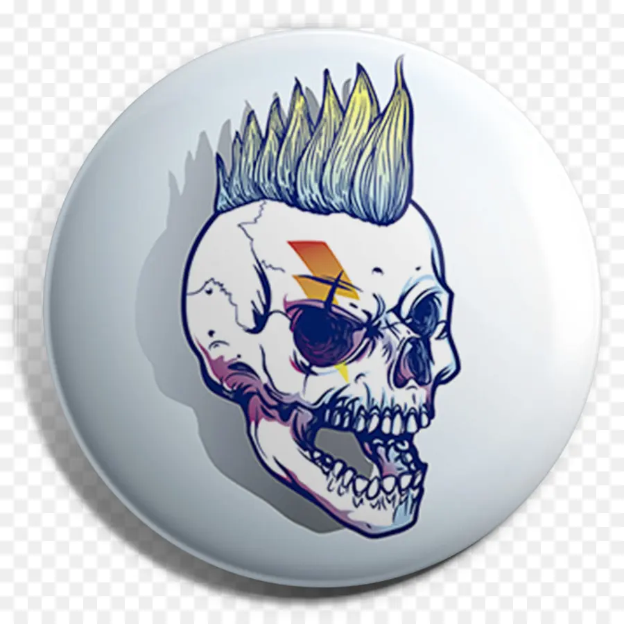 Calavera Con Mohawk，Punk PNG