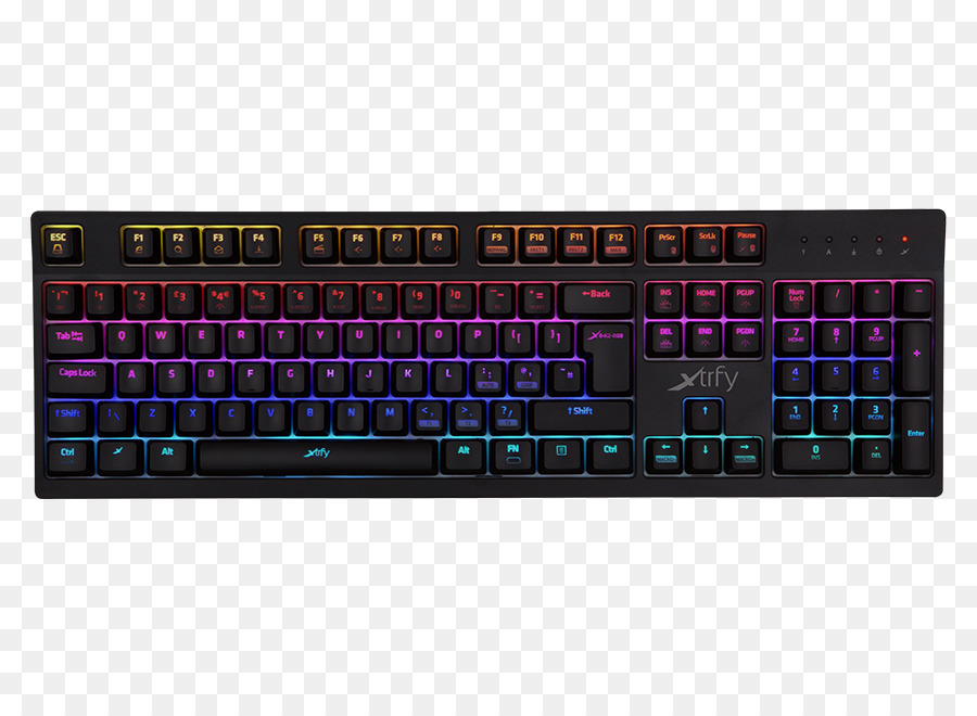 Teclado De La Computadora，Xtra Xtrfy K2rgb Mecánica De Juego De Teclado Kailh Interruptores Rojos Reino Unido Diseño PNG