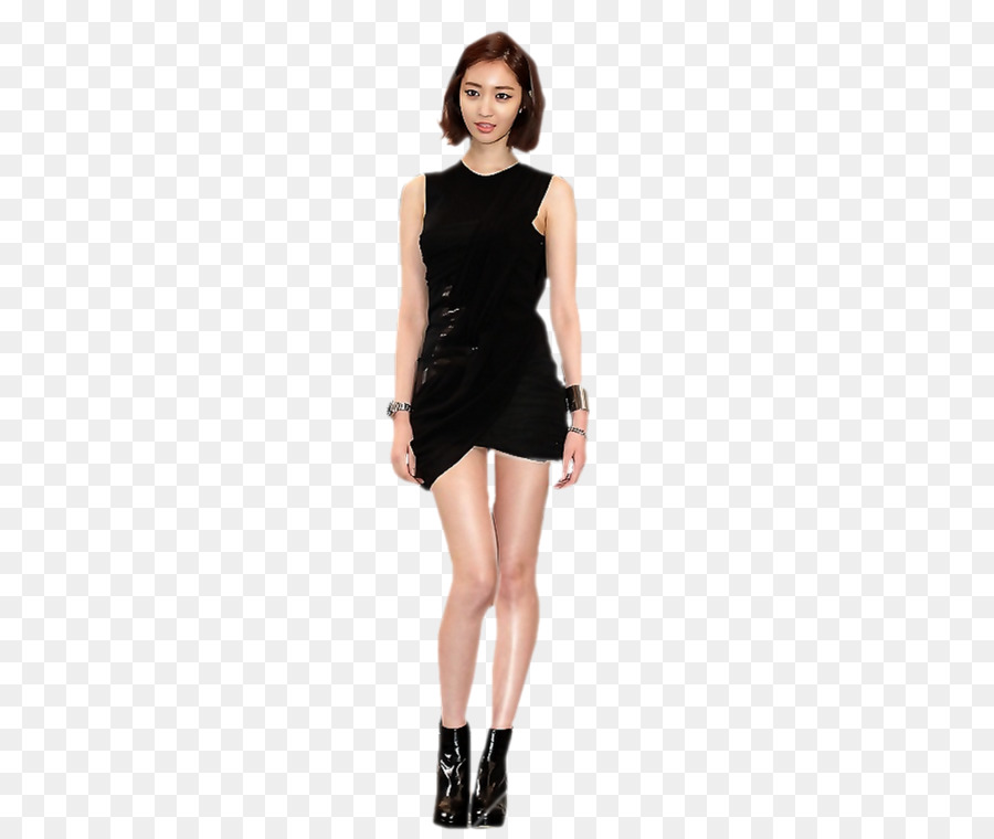 Mujer En Vestido Negro，Moda PNG