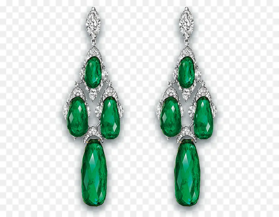 Pendientes Esmeralda，Gemas Verdes PNG