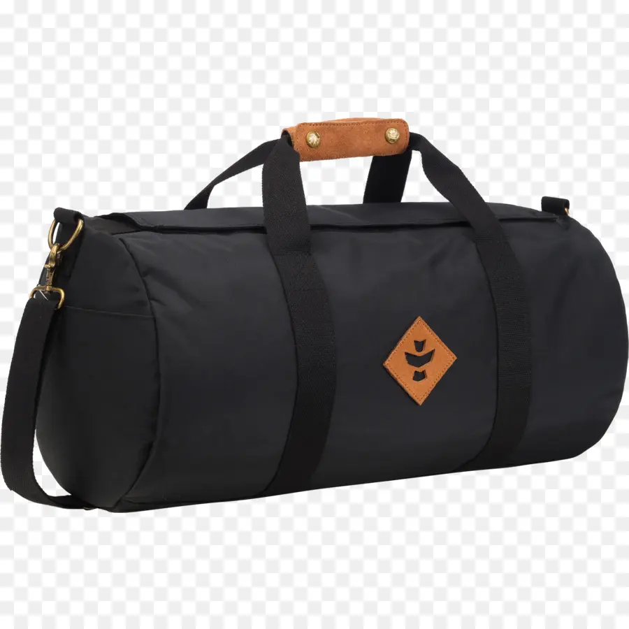 Bolso De Lona Negro Con Asa De Cuero，Viajar PNG