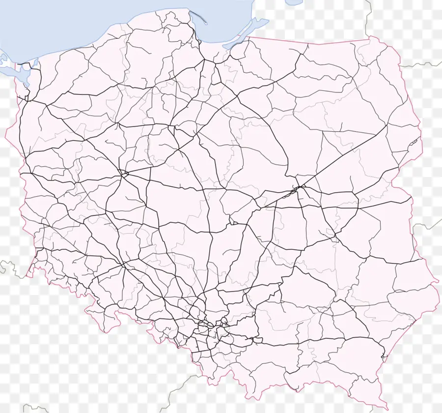 Mapa De Polonia，Carreteras PNG