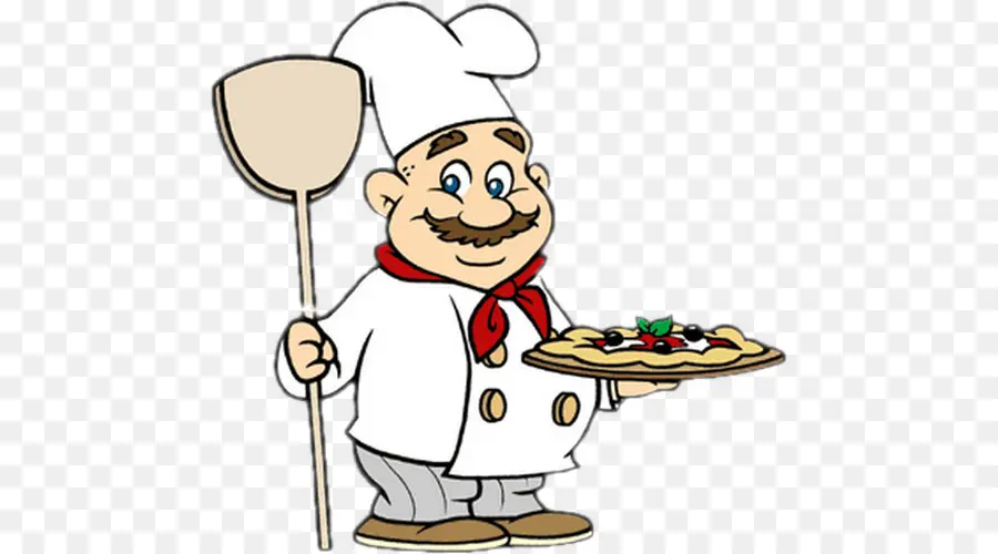 Chef De Dibujos Animados，Pizza PNG