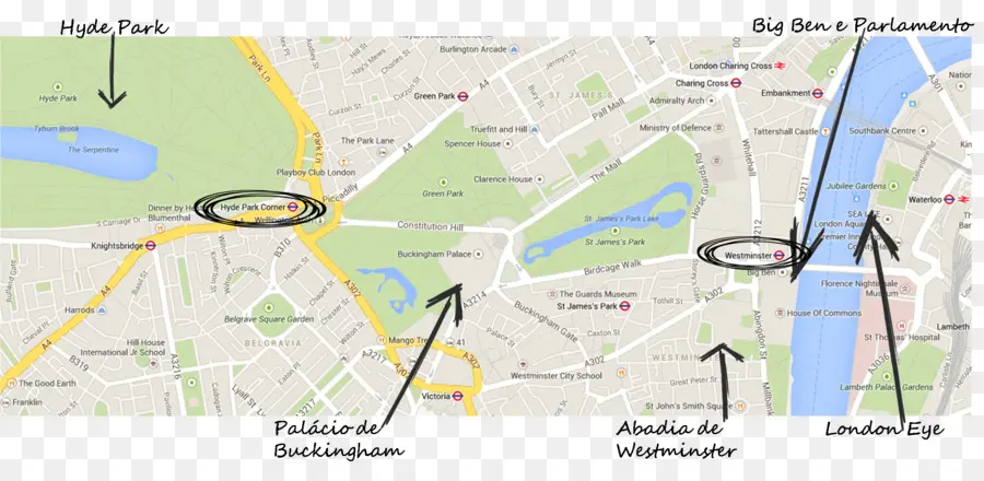 Mapa De Londres，Puntos De Referencia PNG