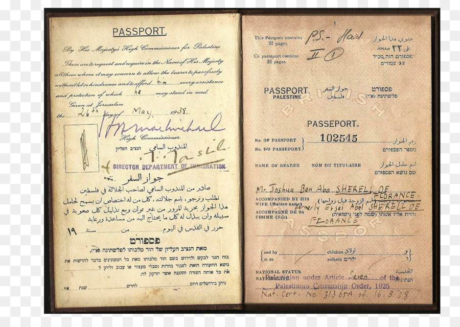 Documento，La Autoridad Palestina Pasaporte PNG