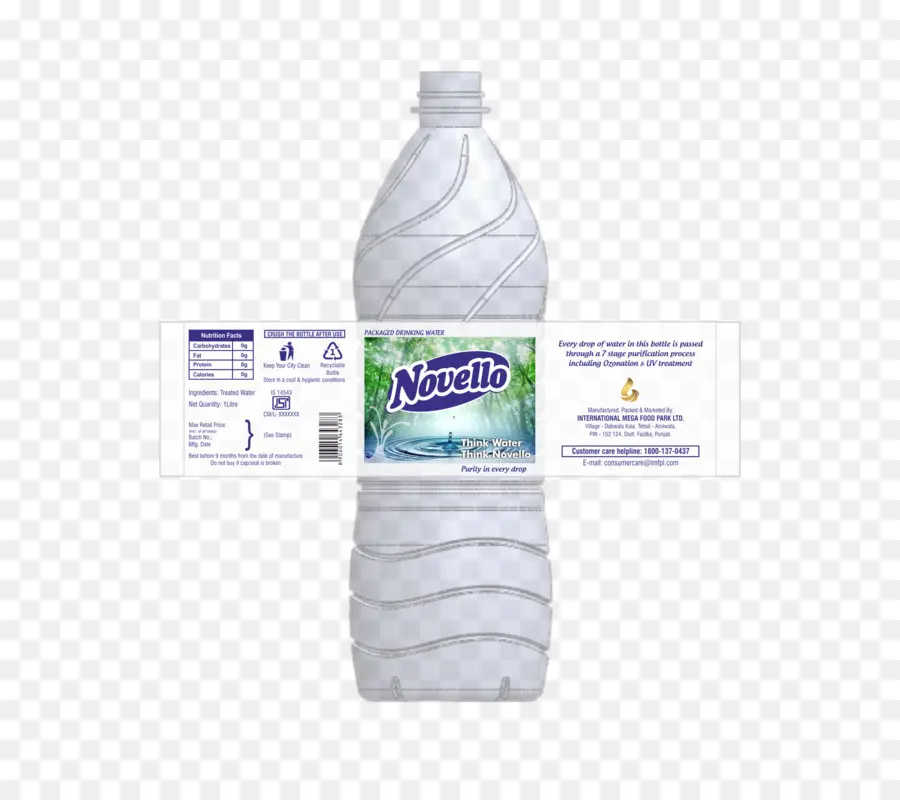 Botella De Agua，Etiqueta PNG