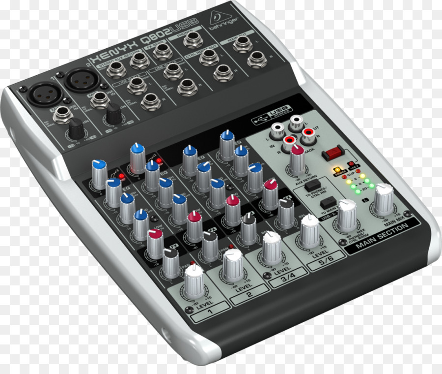 Micrófono，Behringer Xenyx Q802usb PNG