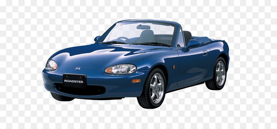 Coche Descapotable，Azul PNG