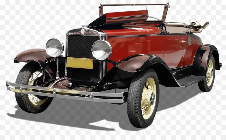 Coche Rojo De época，Coche Clásico PNG