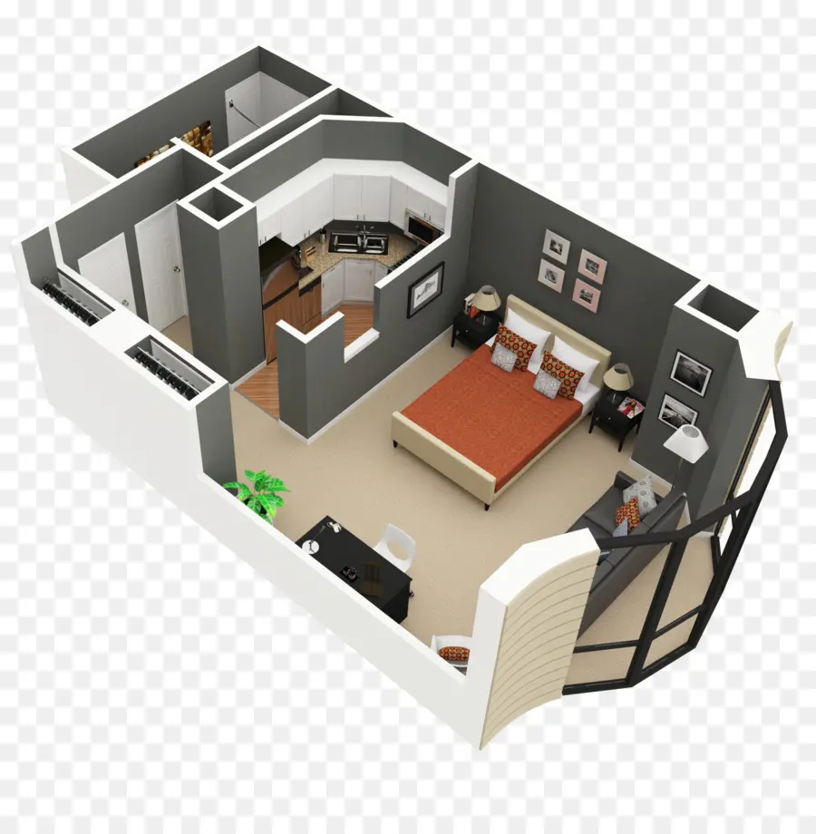 Apartamento Estudio，Apartamento PNG