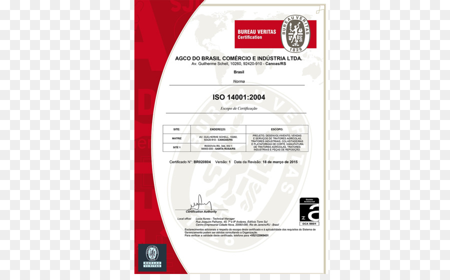 Brasil，Certificación PNG