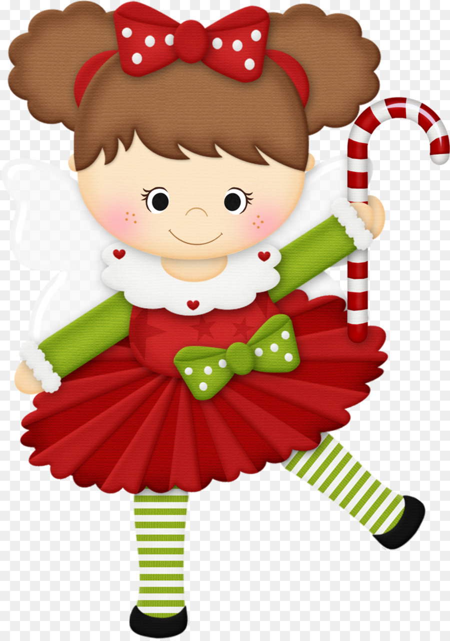 Niña De Navidad，Bastón De Caramelo PNG