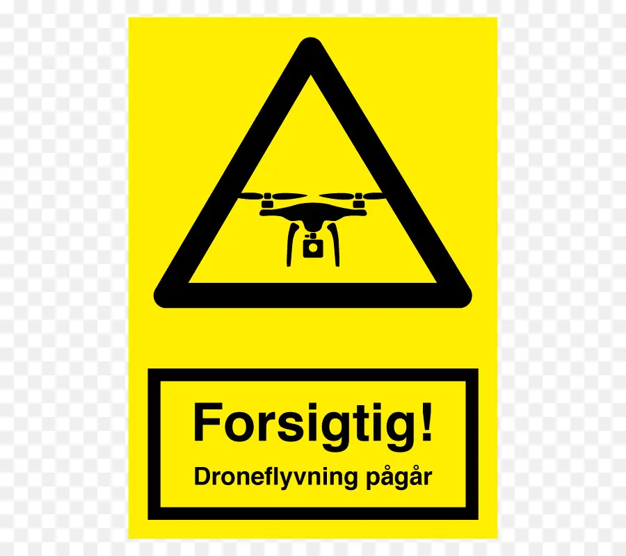 Señal De Advertencia De Drones，Precaución PNG