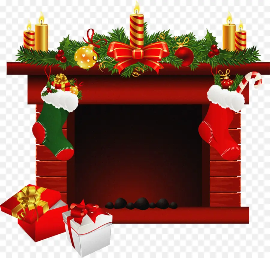 Chimenea De Navidad，Medias PNG