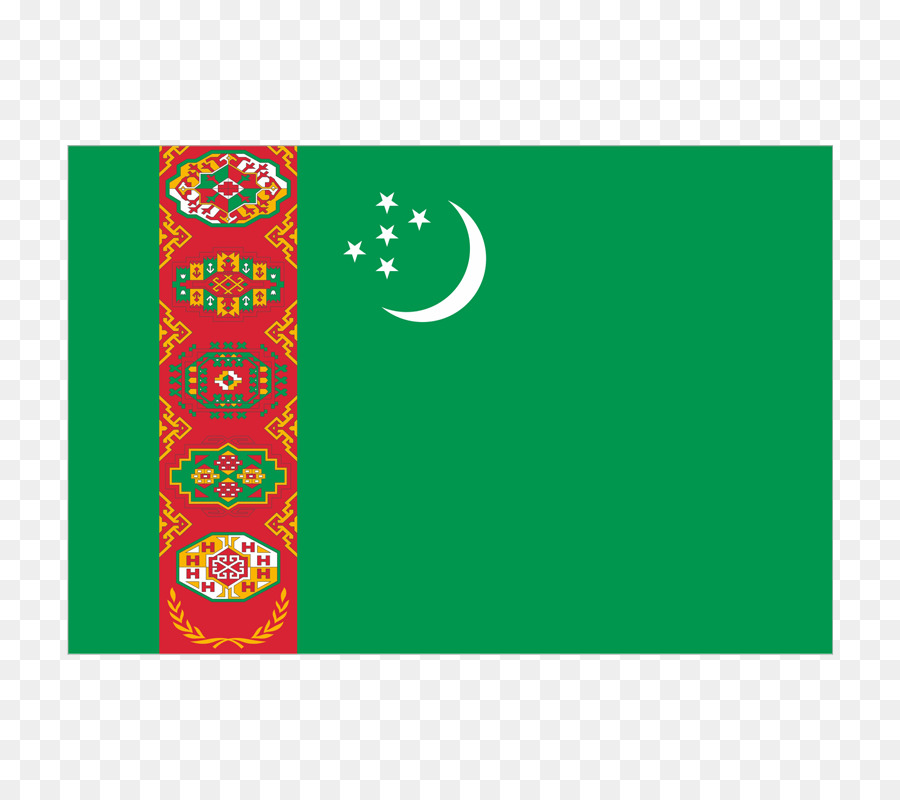 Turkmenistán，Bandera De Turkmenistán PNG