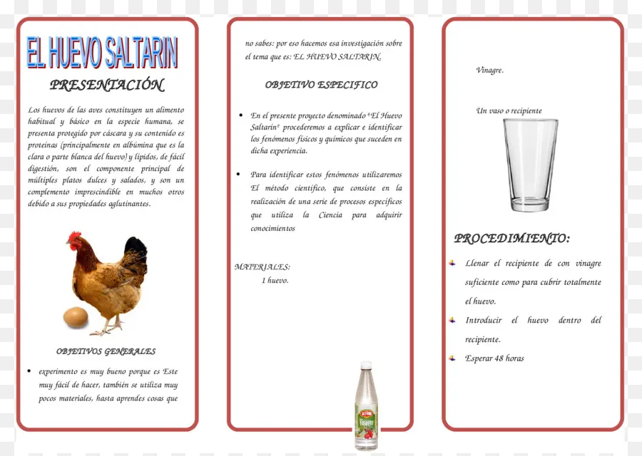 Folleto De Experimentos Científicos，Ciencia PNG