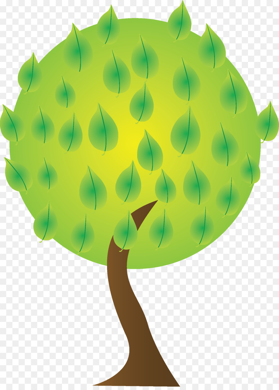 árbol Verde，Hojas PNG