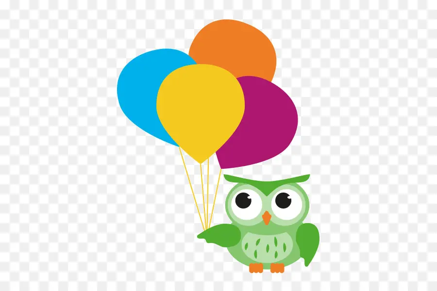 Búho Con Globos，Búho PNG