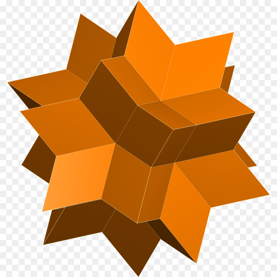 Forma Geométrica Naranja，3d PNG