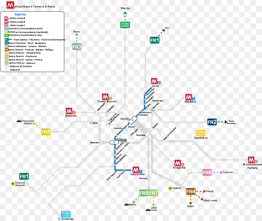 Roma Termini Railway Station，La Línea C PNG