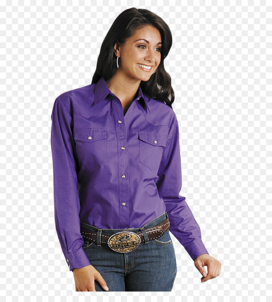 Mujer En Camisa Púrpura，Ropa PNG